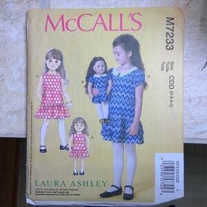 LAURA ASHLEY New Uncut - McCALL’S Sewing Pattern - Girls 6-7-8